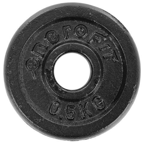 OBCIĄŻENIE ŻELIWNE CZARNE 0,5 KG SPORTOP fi26,5 OBCIĄŻENIE ŻELIWNE CZARNE 0,5 KG SPORTOP fi26,5