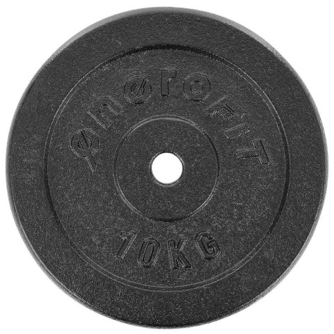 OBCIĄŻENIE ŻELIWNE CZARNE 10 KG SPORTOP fi26,5 OBCIĄŻENIE ŻELIWNE CZARNE 10 KG SPORTOP fi26,5