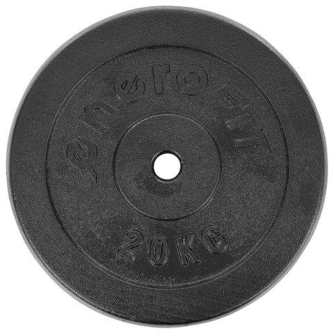 OBCIĄŻENIE ŻELIWNE CZARNE 20 KG SPORTOP fi26,5 OBCIĄŻENIE ŻELIWNE CZARNE 20 KG SPORTOP fi26,5