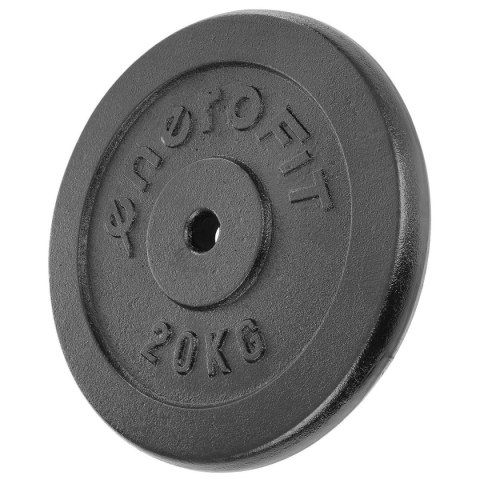 OBCIĄŻENIE ŻELIWNE CZARNE 20 KG SPORTOP fi26,5 OBCIĄŻENIE ŻELIWNE CZARNE 20 KG SPORTOP fi26,5