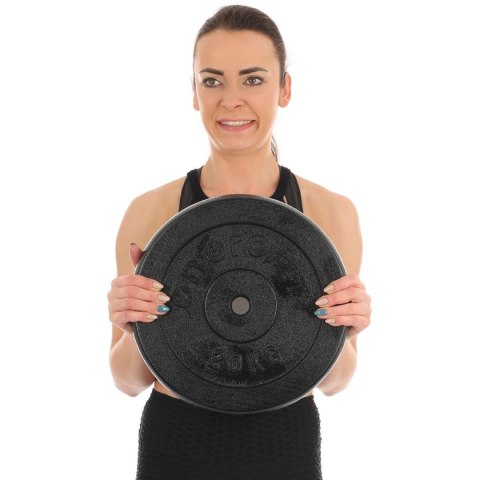 OBCIĄŻENIE ŻELIWNE CZARNE 20 KG SPORTOP fi26,5 OBCIĄŻENIE ŻELIWNE CZARNE 20 KG SPORTOP fi26,5