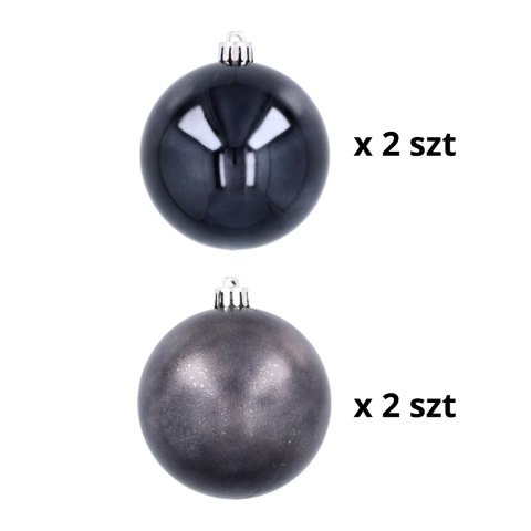 Ekskluzywna Bombka Choinkowa od Kamai Christmas Decoration - Kolor Antracyt, Komplet 4 Sztuk Ekskluzywna Bombka Choinkowa od Kamai Christmas Decoration - Kolor Antracyt, Komplet 4 Sztuk