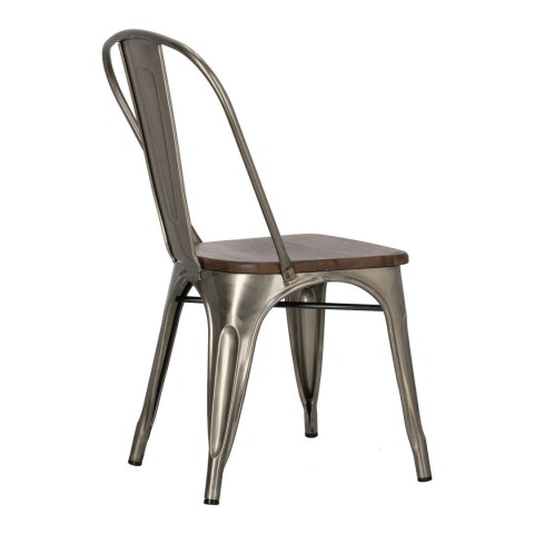 Krzesło Paris Wood metaliczne sosna orzech Krzesło Paris Wood metaliczne sosna orzech