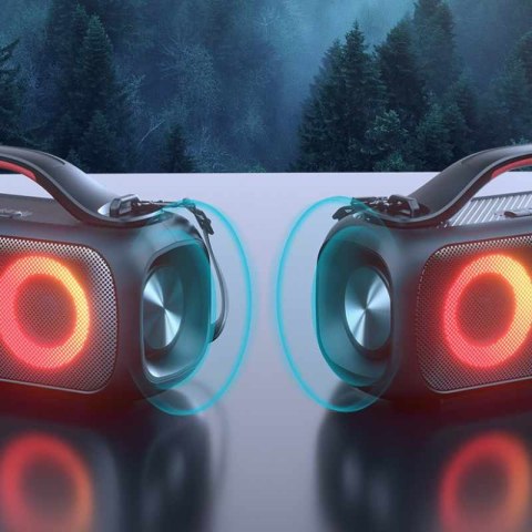WEKOME D38 Yinla Series - Przenośny bezprzewodowy głośnik Bluetooth V5.0 30W RGB LED (Czarny) WEKOME D38 Yinla Series - Przenośny bezprzewodowy głośnik Bluetooth V5.0 30W RGB LED (Czarny)