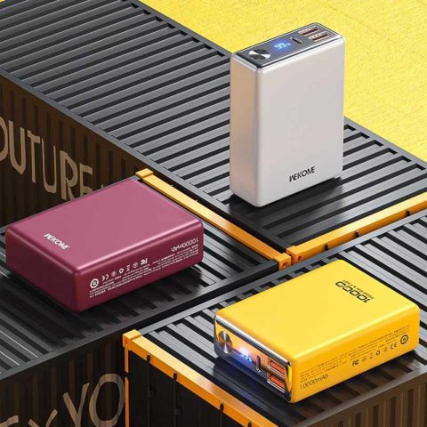 WEKOME WP-27 Tint Series - Power bank 10000 mAh Super Fast Charging USB-C PD 20W + 2x USB-A QC3.0 22.5W (Żółty) WEKOME WP-27 Tint Series - Power bank 10000 mAh Super Fast Charging USB-C PD 20W + 2x USB-A QC3.0 22.5W (Żółty)