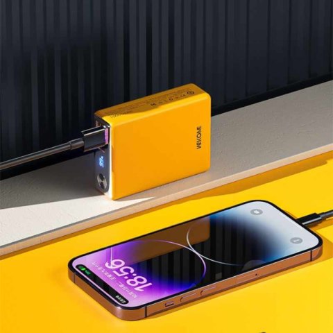WEKOME WP-27 Tint Series - Power bank 10000 mAh Super Fast Charging USB-C PD 20W + 2x USB-A QC3.0 22.5W (Żółty) WEKOME WP-27 Tint Series - Power bank 10000 mAh Super Fast Charging USB-C PD 20W + 2x USB-A QC3.0 22.5W (Żółty)