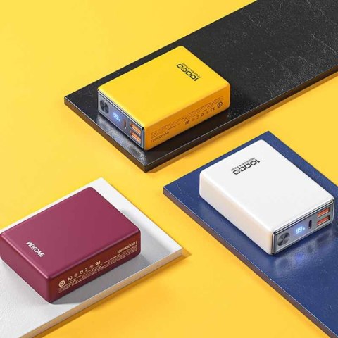 WEKOME WP-27 Tint Series - Power bank 10000 mAh Super Fast Charging USB-C PD 20W + 2x USB-A QC3.0 22.5W (Żółty) WEKOME WP-27 Tint Series - Power bank 10000 mAh Super Fast Charging USB-C PD 20W + 2x USB-A QC3.0 22.5W (Żółty)