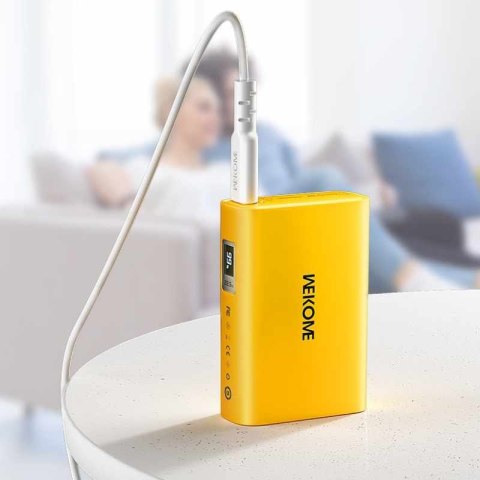 WEKOME WP-381 Tint Series - Power bank 10000 mAh Super Fast Charging USB-C PD 20W + USB-A QC3.0 22.5W (Żółty) WEKOME WP-381 Tint Series - Power bank 10000 mAh Super Fast Charging USB-C PD 20W + USB-A QC3.0 22.5W (Żółty)