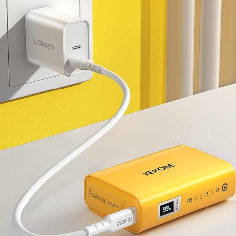WEKOME WP-381 Tint Series - Power bank 10000 mAh Super Fast Charging USB-C PD 20W + USB-A QC3.0 22.5W (Żółty) WEKOME WP-381 Tint Series - Power bank 10000 mAh Super Fast Charging USB-C PD 20W + USB-A QC3.0 22.5W (Żółty)