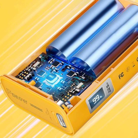 WEKOME WP-381 Tint Series - Power bank 10000 mAh Super Fast Charging USB-C PD 20W + USB-A QC3.0 22.5W (Żółty) WEKOME WP-381 Tint Series - Power bank 10000 mAh Super Fast Charging USB-C PD 20W + USB-A QC3.0 22.5W (Żółty)
