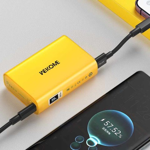 WEKOME WP-381 Tint Series - Power bank 10000 mAh Super Fast Charging USB-C PD 20W + USB-A QC3.0 22.5W (Żółty) WEKOME WP-381 Tint Series - Power bank 10000 mAh Super Fast Charging USB-C PD 20W + USB-A QC3.0 22.5W (Żółty)