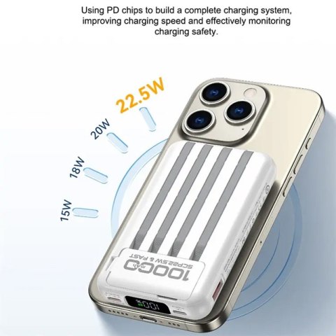 WEKOME WP-12 Tint Series - Power bank indukcyjny 10000 mAh MagSafe z wbudowanym kablem USB-C / Lightning / Micro USB / USB-A (Bi WEKOME WP-12 Tint Series - Power bank indukcyjny 10000 mAh MagSafe z wbudowanym kablem USB-C / Lightning / Micro USB / USB-A (Bi