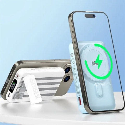 WEKOME WP-12 Tint Series - Power bank indukcyjny 10000 mAh MagSafe z wbudowanym kablem USB-C / Lightning / Micro USB / USB-A (Bi WEKOME WP-12 Tint Series - Power bank indukcyjny 10000 mAh MagSafe z wbudowanym kablem USB-C / Lightning / Micro USB / USB-A (Bi