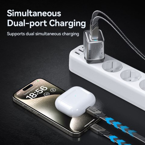 WEKOME WP-U02 Mecha Series - Ładowarka sieciowa 2x USB-C Super Fast Charger GaN 40W (Srebrny) WEKOME WP-U02 Mecha Series - Ładowarka sieciowa 2x USB-C Super Fast Charger GaN 40W (Srebrny)