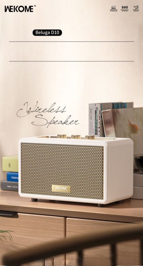WEKOME Beluga D10 Chiseny - Bezprzewodowy głośnik Bluetooth V5.3 (Biały) WEKOME Beluga D10 Chiseny - Bezprzewodowy głośnik Bluetooth V5.3 (Biały)