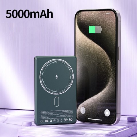 WEKOME WP-30 Mecha Series Ultra Thin - Power bank indukcyjny 5000 mAh Fast Charging PD 20W MagSafe (Tarnish) WEKOME WP-30 Mecha Series Ultra Thin - Power bank indukcyjny 5000 mAh Fast Charging PD 20W MagSafe (Tarnish)