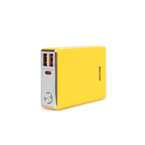 WEKOME WP-27 Tint Series - Power bank 10000 mAh Super Fast Charging USB-C PD 20W + 2x USB-A QC3.0 22.5W (Żółty) WEKOME WP-27 Tint Series - Power bank 10000 mAh Super Fast Charging USB-C PD 20W + 2x USB-A QC3.0 22.5W (Żółty)