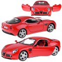 Auto metalowe model Alfa Romeo 8C Competizione skala 1:32 światła ZA4607