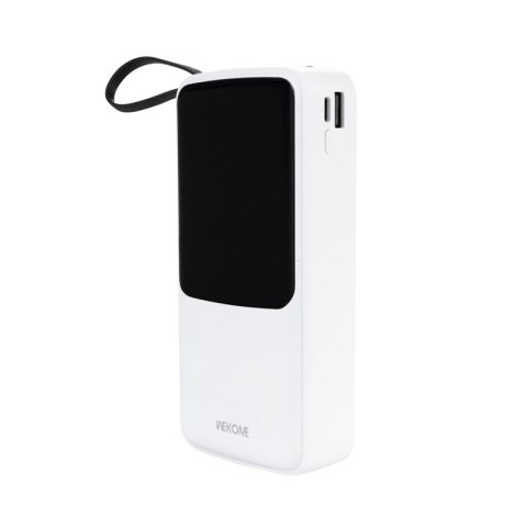 WEKOME WP-10 Pop Digital Series - Power bank 20000 mAh z wbudowanym kablem USB-C / Lightning / Micro USB + USB-A (Biały) WEKOME WP-10 Pop Digital Series - Power bank 20000 mAh z wbudowanym kablem USB-C / Lightning / Micro USB + USB-A (Biały)