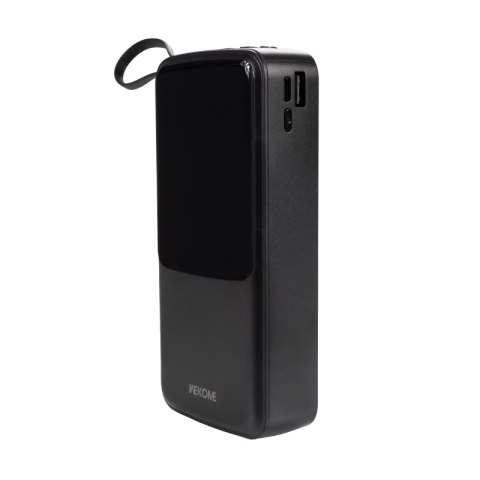 WEKOME WP-10 Pop Digital Series - Power bank 20000 mAh z wbudowanym kablem USB-C / Lightning / Micro USB + USB-A (Czarny) WEKOME WP-10 Pop Digital Series - Power bank 20000 mAh z wbudowanym kablem USB-C / Lightning / Micro USB + USB-A (Czarny)