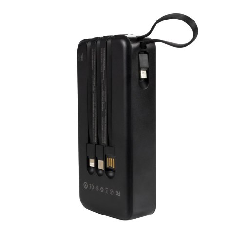 WEKOME WP-10 Pop Digital Series - Power bank 20000 mAh z wbudowanym kablem USB-C / Lightning / Micro USB + USB-A (Czarny) WEKOME WP-10 Pop Digital Series - Power bank 20000 mAh z wbudowanym kablem USB-C / Lightning / Micro USB + USB-A (Czarny)