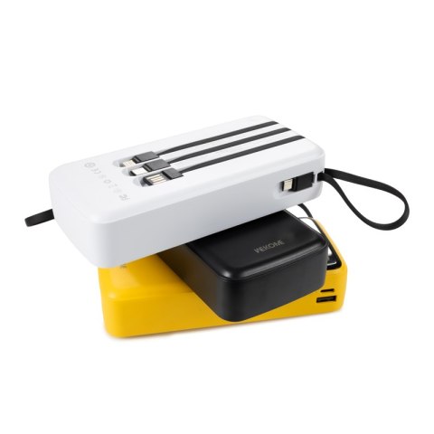 WEKOME WP-10 Pop Digital Series - Power bank 20000 mAh z wbudowanym kablem USB-C / Lightning / Micro USB + USB-A (Żółty) WEKOME WP-10 Pop Digital Series - Power bank 20000 mAh z wbudowanym kablem USB-C / Lightning / Micro USB + USB-A (Żółty)