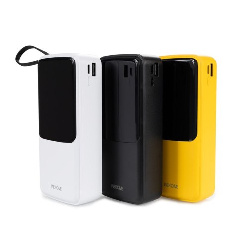 WEKOME WP-10 Pop Digital Series - Power bank 20000 mAh z wbudowanym kablem USB-C / Lightning / Micro USB + USB-A (Żółty) WEKOME WP-10 Pop Digital Series - Power bank 20000 mAh z wbudowanym kablem USB-C / Lightning / Micro USB + USB-A (Żółty)