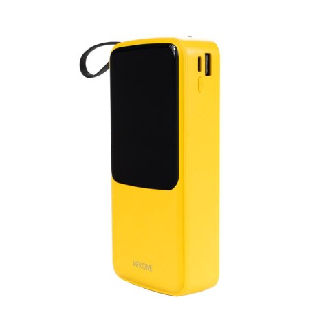 WEKOME WP-10 Pop Digital Series - Power bank 20000 mAh z wbudowanym kablem USB-C / Lightning / Micro USB + USB-A (Żółty) WEKOME WP-10 Pop Digital Series - Power bank 20000 mAh z wbudowanym kablem USB-C / Lightning / Micro USB + USB-A (Żółty)