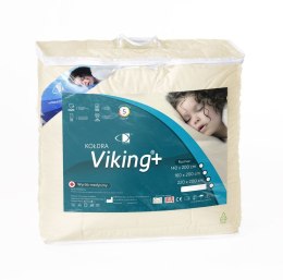 Kołdra antyalergiczna 140x200 Viking Plus 1,10 kg ekrii 100% microfibra AMW