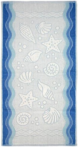 Ręcznik Flora Ocean 40x60 niebieski bawełniany frotte 380 g/m2 Greno