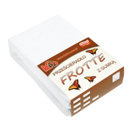 Prześcieradło frotte z gumką 60x120 białe 001 grube 200g/m2 KARO