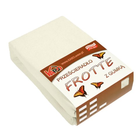 Prześcieradło frotte z gumką 60x120 ekri 002 grube 200g/m2 KARO