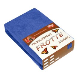 Prześcieradło frotte z gumką 80x160 szafirowe 029 grube 200g/m2 KARO