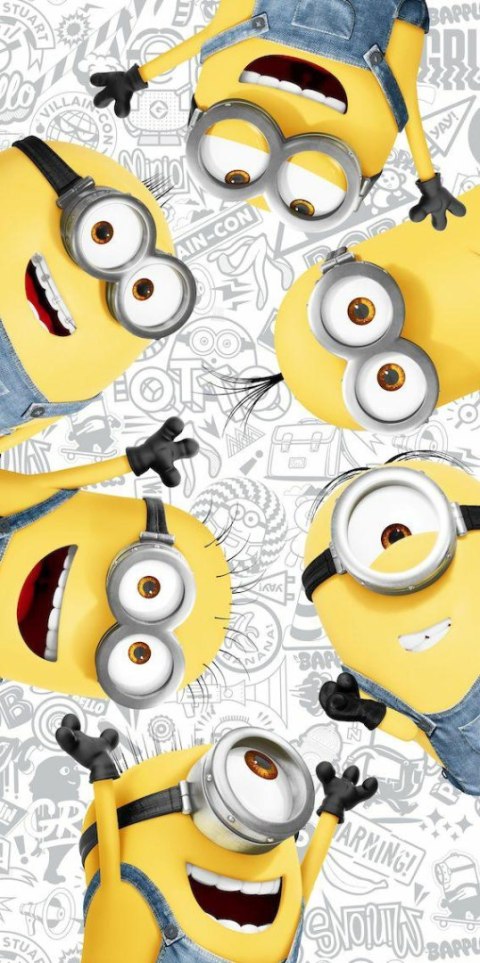 Ręcznik plażowy 70x140 Minionki przyjaciele Minions Friends bawełniany dziecięcy 5598