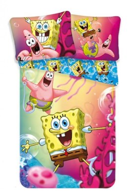 Pościel bawełniana 140x200 Sponge Bob Kanciastoporty 0920 Patryk Rozgwiazda gąbka SpongeBob