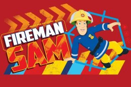 Ręcznik dziecięcy 40x60 Strażak Sam 6427 czerwony Fireman Sam bawełniany do przedszkola 046