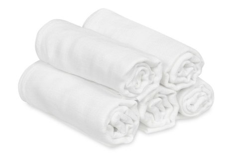 Komplet pieluch tetrowych 5 szt. 70x80 białe bawełniane Komplet pieluch tetrowych 5 szt. 70x80 białe bawełniane