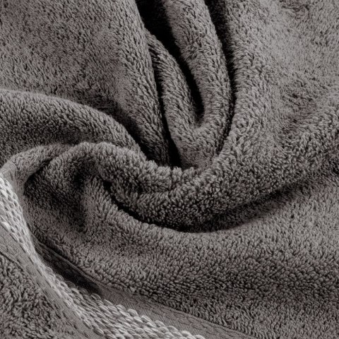 Ręcznik 50x90 Altea stalowy z ozdobną bordiurą z melanżowym pasem frotte 500 g/m2 Eurofirany Ręcznik 50x90 Altea stalowy z ozdobną bordiurą z melanżowym pasem frotte 500 g/m2 Eurofirany