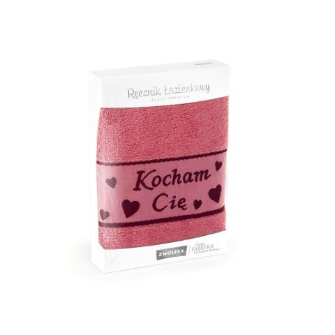 Ręcznik w opakowaniu 50x90 Kocham Cię różowy homar frotte na prezent 8457/5208 Zwoltex Ręcznik w opakowaniu 50x90 Kocham Cię różowy homar frotte na prezent 8457/5208 Zwoltex