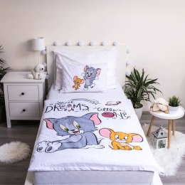 Pościel bawełniana 100x135 Tom & Jerry poszewka 40x60 dziecięca do łóżeczka