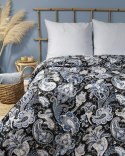 Pościel satynowa 160x200 Paisley niebieska 4200 B Home Satin 08