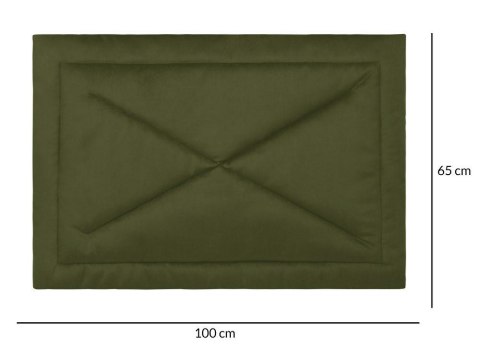 Legowisko mata dla psa 65x100 Charlie Velvet zielone khaki Doggy