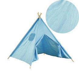 Namiot domek Teepee tipi 100x100x120 cm niebieski Domarex