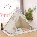 Namiot domek Teepee tipi 120x120x160 cm kremowy Domarex