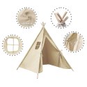 Namiot domek Teepee tipi 120x120x160 cm kremowy Domarex