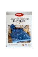 Pościel bawełniana 220x200 Gwiazdy księżyce niebieska Universal Matex