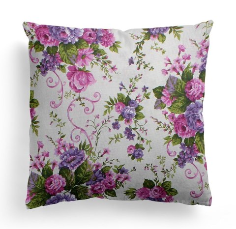Poszewka dekoracyjna 40x40 Jess Blumen kwiaty biała fioletowa Domarex Poszewka dekoracyjna 40x40 Jess Blumen kwiaty biała fioletowa Domarex