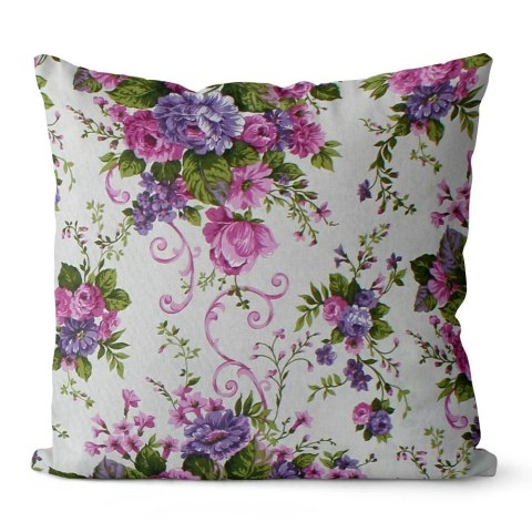 Poszewka dekoracyjna 40x40 Jess Blumen kwiaty biała fioletowa Domarex Poszewka dekoracyjna 40x40 Jess Blumen kwiaty biała fioletowa Domarex