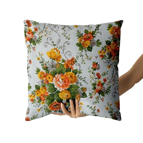 Poszewka dekoracyjna 40x40 Jess Blumen kwiaty biała żółta Domarex Poszewka dekoracyjna 40x40 Jess Blumen kwiaty biała żółta Domarex