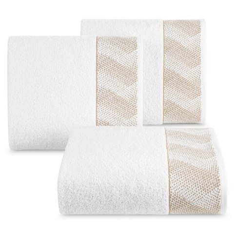 Ręcznik 70x140 Blanca 12 biały złoty geometria 500g/2 frotte Limited Collection Eurofirany Ręcznik 70x140 Blanca 12 biały złoty geometria 500g/2 frotte Limited Collection Eurofirany